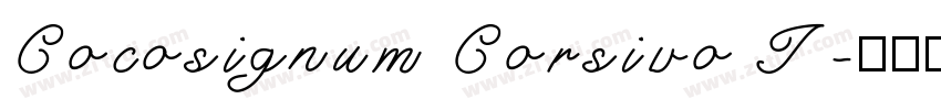 Cocosignum Corsivo I字体转换